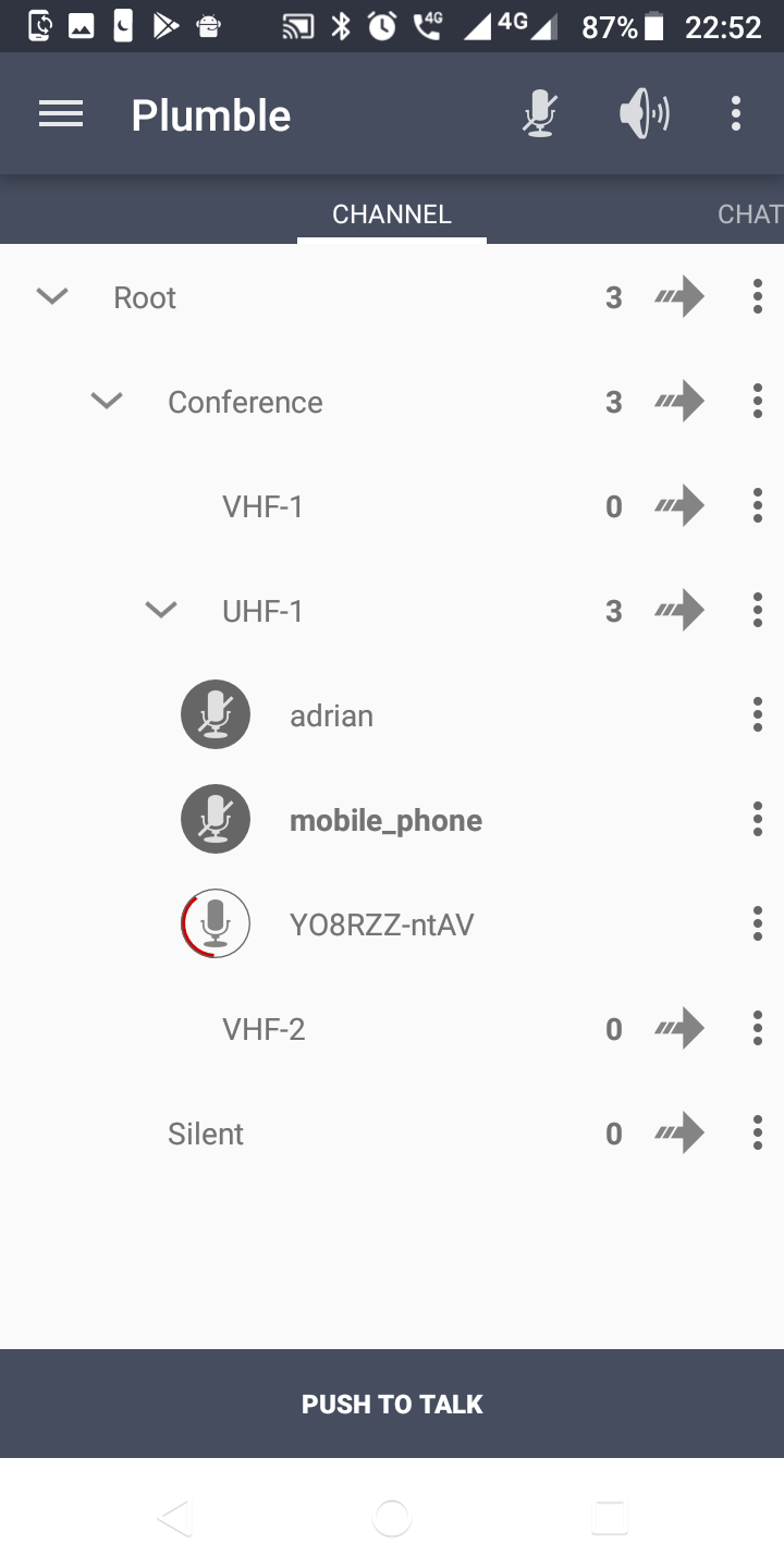 Plumble mobile interface